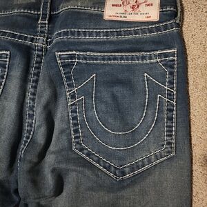 True Religion Men's Dark Wash Slim Jeans